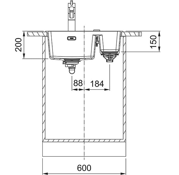 Фото - Мойка кухонная Franke Maris 553х433х200 мм MRG 160 Черный матовый (125.0701.784)
