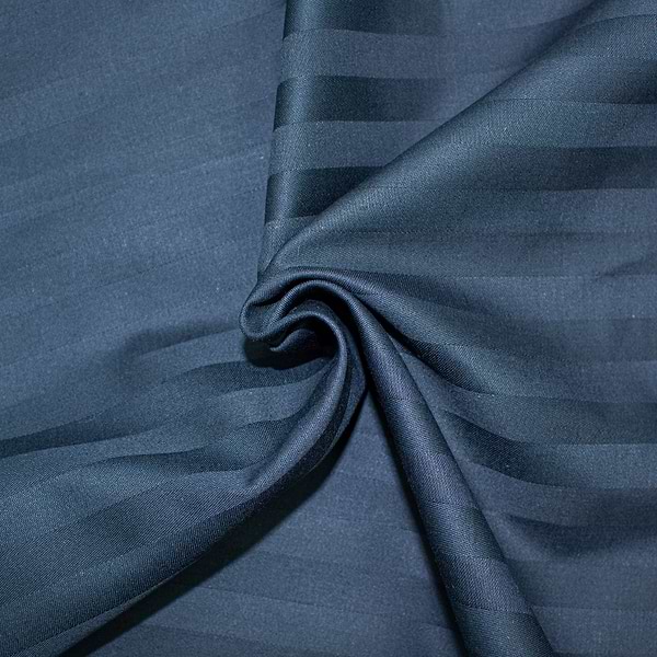Фото - Комплект постельного белья MirSon Satin Stripe 30-0021 Dark Blue 220х240 см King Size (2200005255780)