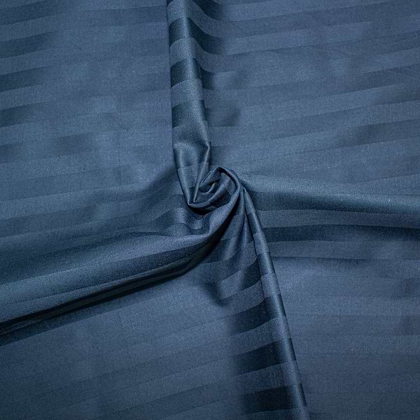 Фото - Комплект постельного белья MirSon Satin Stripe 30-0021 Dark Blue 220х240 см King Size (2200005255780)