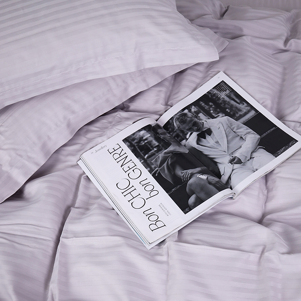 Фото - Комплект постільної білизни MirSon Satin Stripe 30-0010 Light Gray 160х220 см (2200005251171)