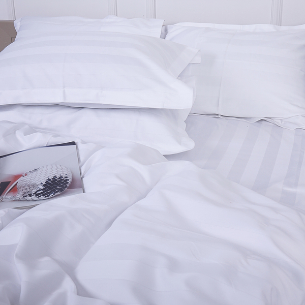 Фото - Комплект постільної білизни MirSon Сатин-страйп Royal Pearl 160х220 (2200001478961)