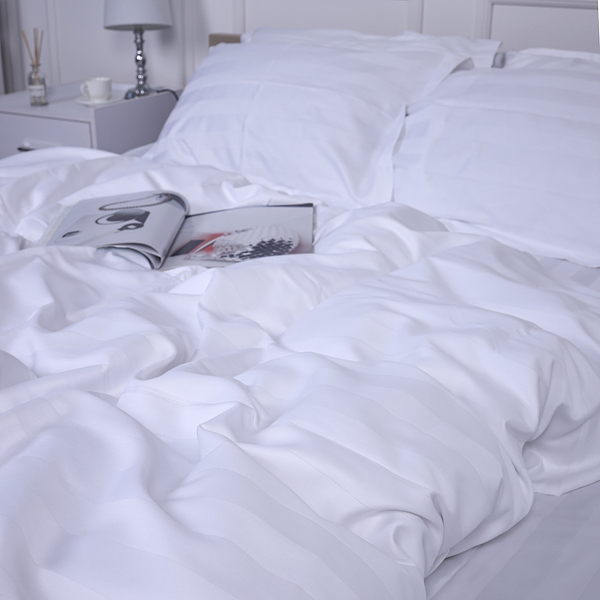 Фото - Комплект постільної білизни MirSon Сатин-страйп Royal Pearl 160х220 (2200001478961)