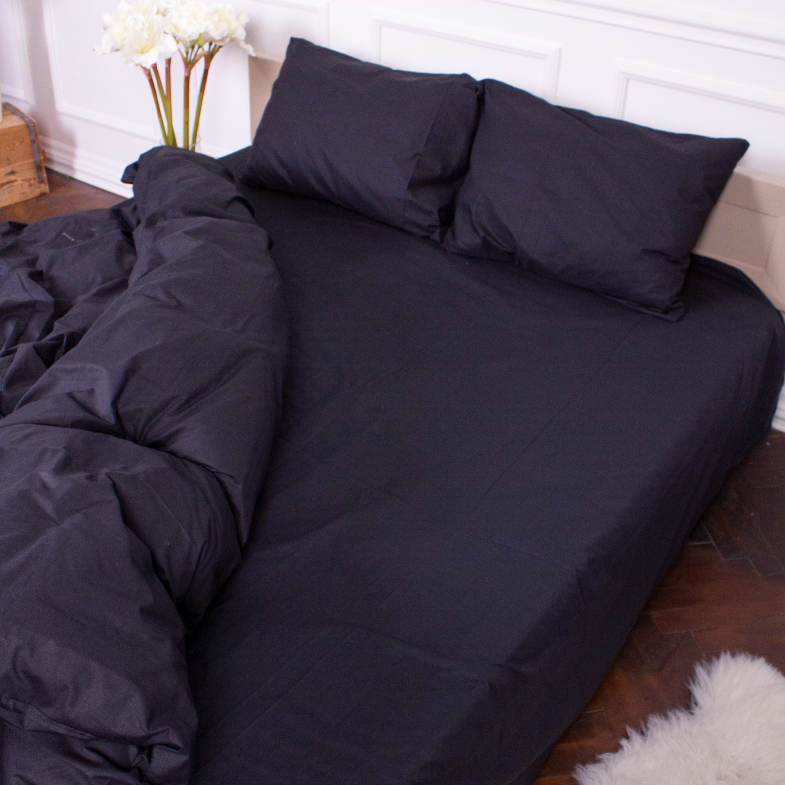 Комплект постельного белья MirSon Ranforce Elite Бязь 16-9000 Black Stone 160х220 (2200005898383)