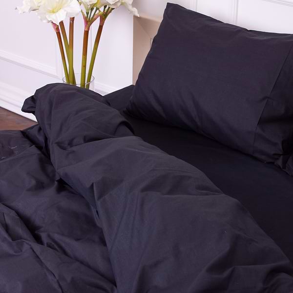 Фото - Комплект постільної білизни MirSon Ranforce Elite Бязь 16-9000 Black Stone 143х210 (2200005898376)