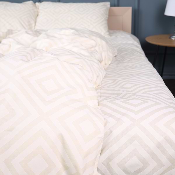 Фото - Комплект постельного белья MirSon Бязь 17-0623 Geometry Creamy 160х220 (2200008198336)