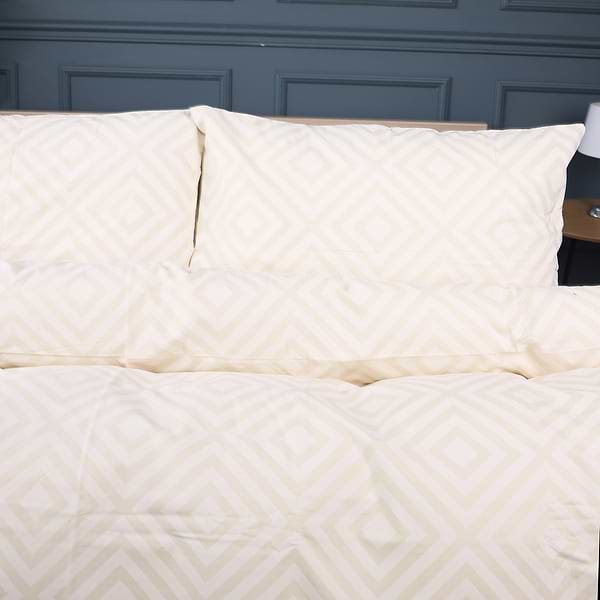 Фото - Комплект постельного белья MirSon Бязь 17-0623 Geometry Creamy 160х220 (2200008198336)