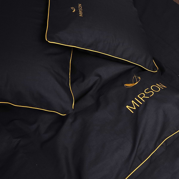 Фото - Комплект постельного белья MirSon Ranforce Elite Corner 16-9000 Black Stone 200х220 см (2200008401351)