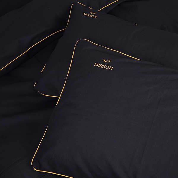 Фото - Комплект постельного белья MirSon Ranforce Elite Corner 16-9000 Black Stone 200х220 см (2200008401351)