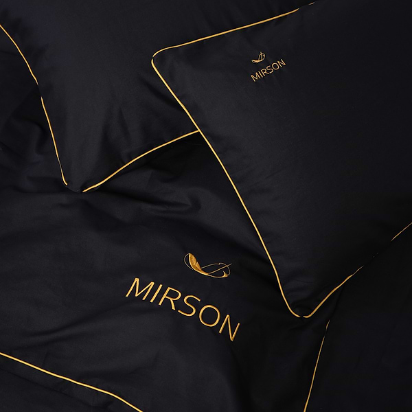 Фото - Комплект постельного белья MirSon Ranforce Elite Corner 16-9000 Black Stone 200х220 см (2200008401351)