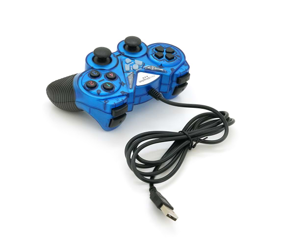 Фото - Геймпад Brazzers BR-8600 USB 2.0, Double Shock, Blue