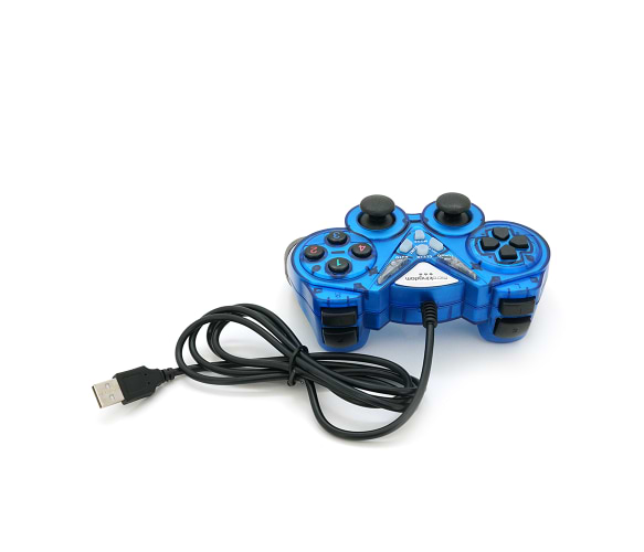 Фото - Геймпад Brazzers BR-8600 USB 2.0, Double Shock, Blue