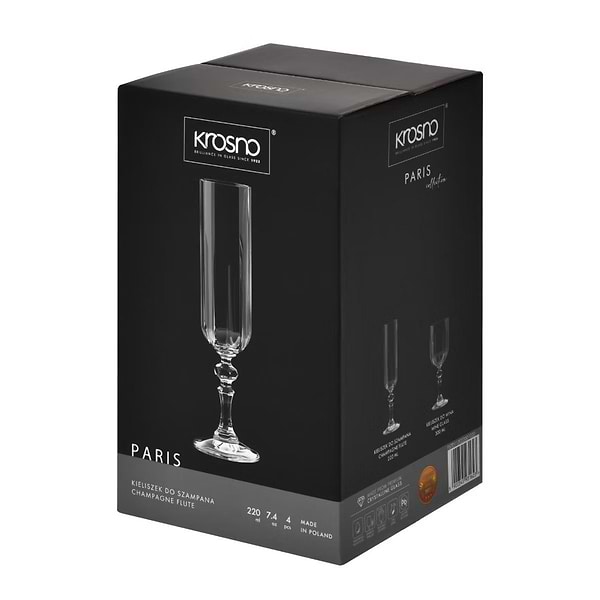 Фото - Набор бокалов Krosno PARIS 220 мл 4 шт. (931623)