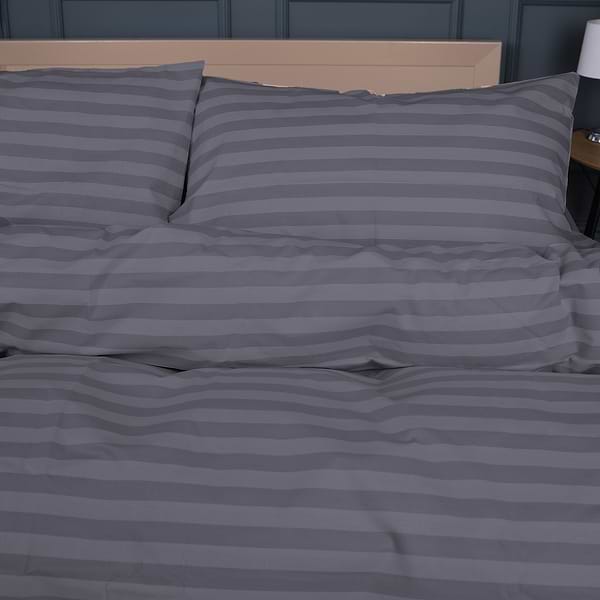 Фото - Комплект постільної білизни MirSon 2х160х220 Ranforce Elite 17-0601 Stripe Gray Ранфорс (2200008049881)