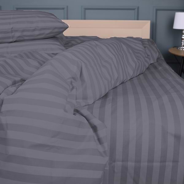 Фото - Комплект постільної білизни MirSon 2х160х220 Ranforce Elite 17-0601 Stripe Gray Ранфорс (2200008049881)