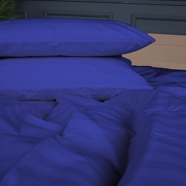 Фото - Комплект постільної білизни MirSon 175x210 17-0609 Stripe Blue Бязь (2200008055103)