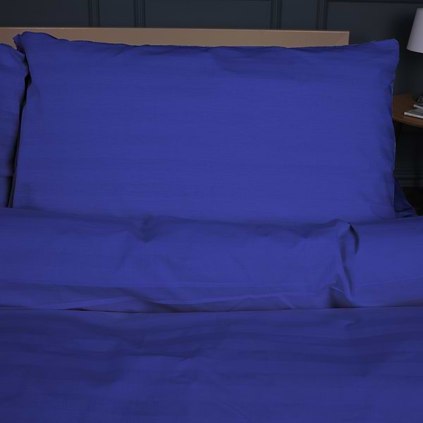 Фото - Комплект постільної білизни MirSon 175x210 17-0609 Stripe Blue Бязь (2200008055103)