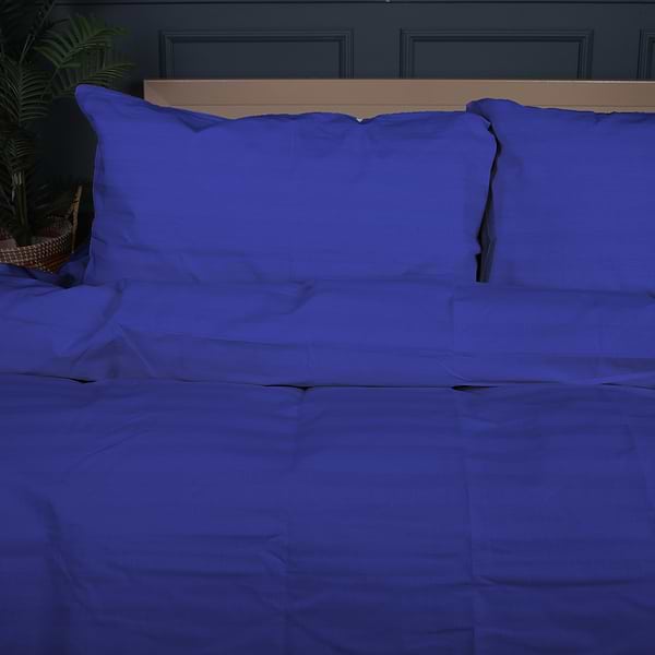 Фото - Комплект постільної білизни MirSon 175x210 17-0609 Stripe Blue Бязь (2200008055103)