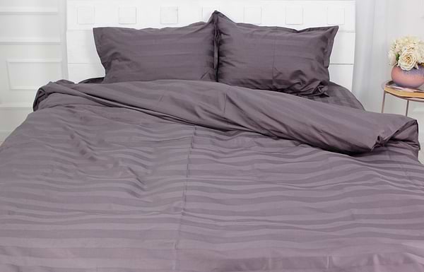 Фото - Комплект постельного белья MirSon Сатин Жаккард Graphite 160х220 см (2200001478947)