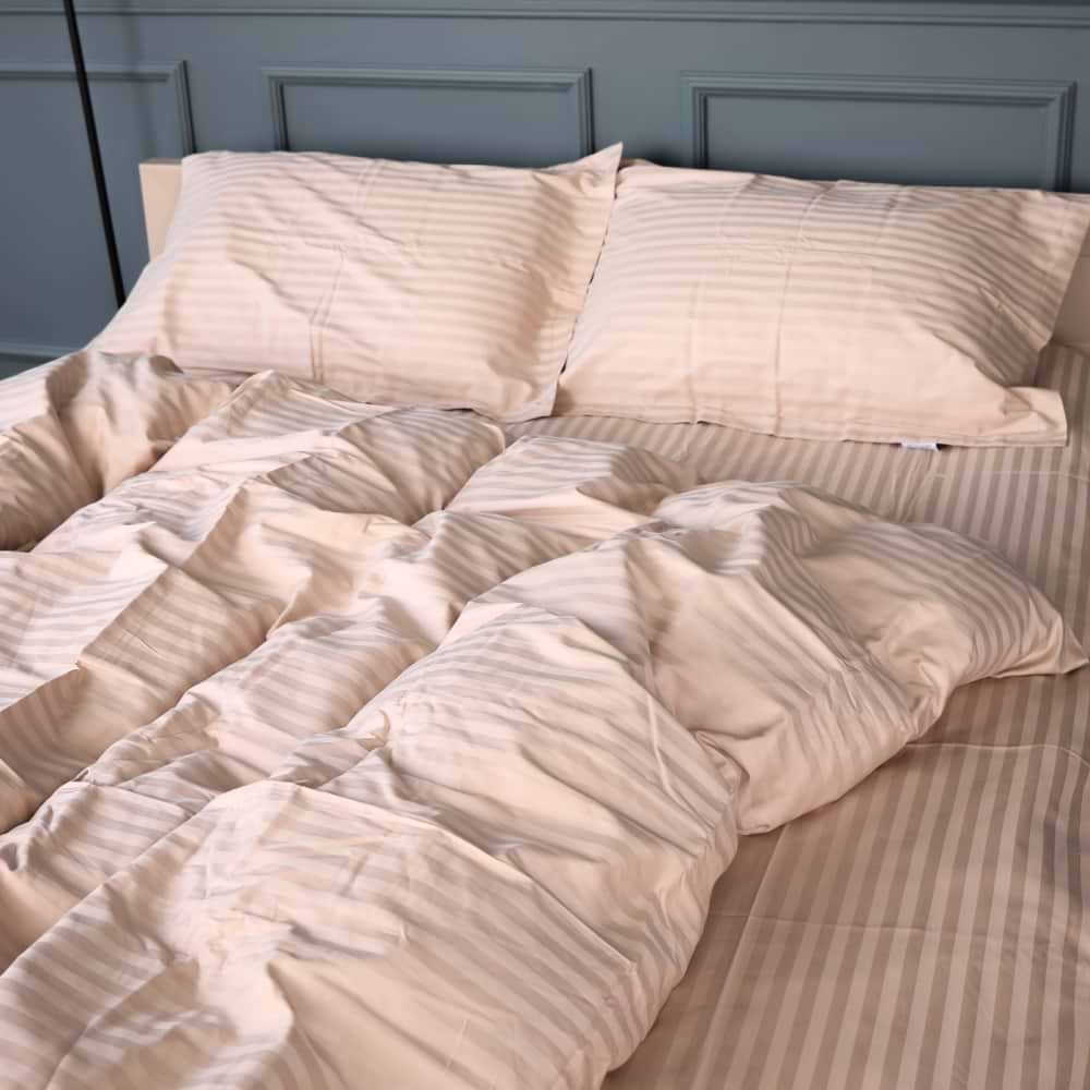 Комплект постельного белья MirSon Satin Stripe 30-0004 Cream 175х210 см (2200005248614)