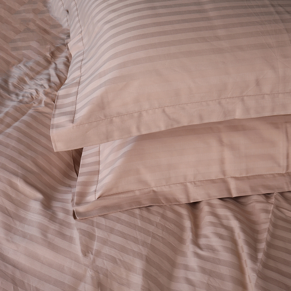 Фото - Комплект постельного белья MirSon Satin Stripe 30-0004 Cream 175х210 см (2200005248614)