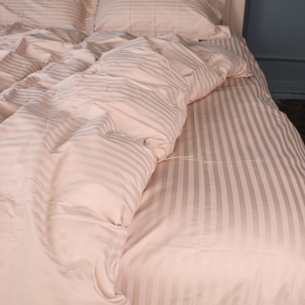 Фото - Комплект постельного белья MirSon Satin Stripe 30-0004 Cream 175х210 см (2200005248614)