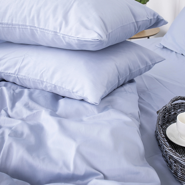 Фото - Комплект постільної білизни MirSon Сатин "0843 Grey Blue" 2х160х220 (2200002024617)