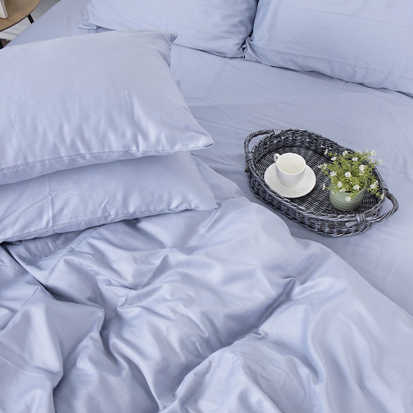 Фото - Комплект постільної білизни MirSon Сатин "0843 Grey Blue" 2х160х220 (2200002024617)