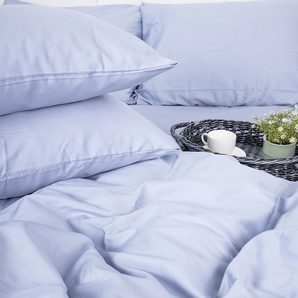Фото - Комплект постільної білизни MirSon Сатин "0843 Grey Blue" 2х160х220 (2200002024617)