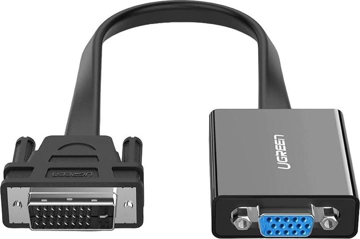 Перехідник UGREEN MM108 DVI(24+1) Male to VGA Female Active Converter Black (40259)