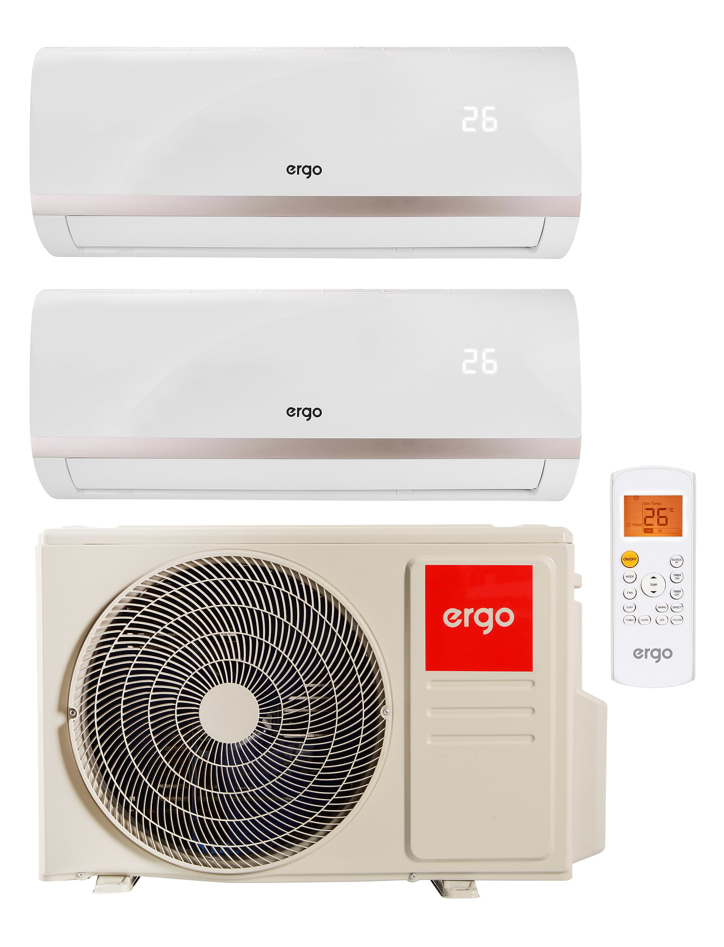 Кондиционер сплит Ergo ACI 1835 ODU MSH(2) + ACI 0935 IDU MSW W х 2 (комплект)