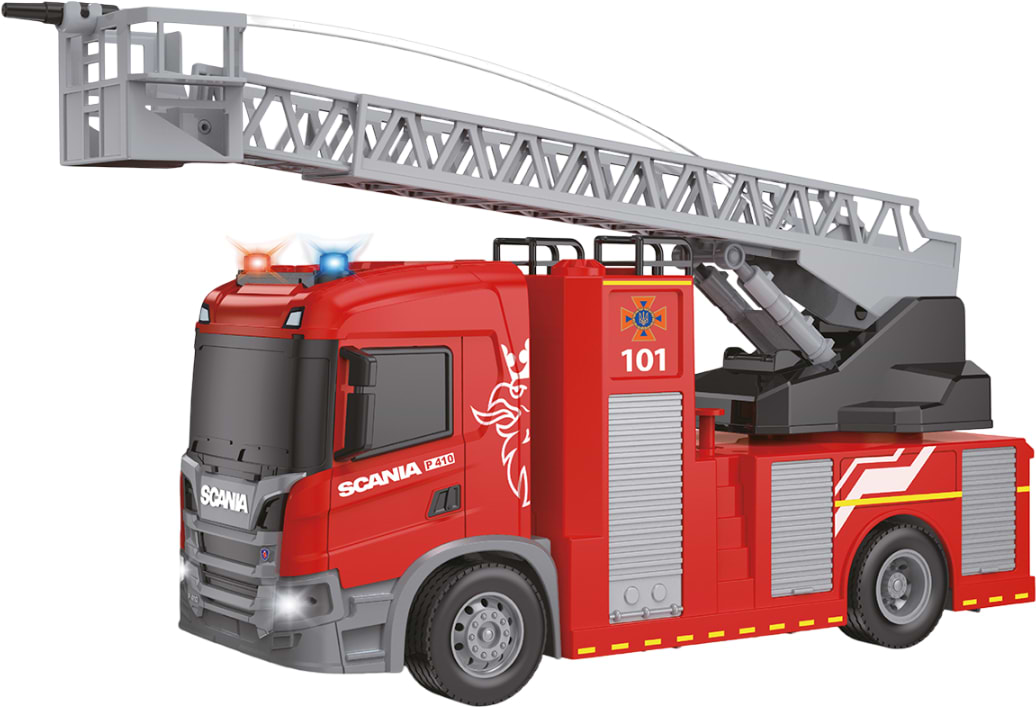Наземна спецтехніка TechnoDrive Big Truck – ПОЖЕЖНА МАШИНА SCANIA (світло, звук, функція води) (6407KS) - Фото 1