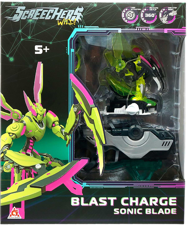 Фото - Машинка-трансформер Screechers Wild! S5 L1 V2 - СОНІК БЛЕЙД (запускник-бластер, машинка-трансформер) (KS686115)