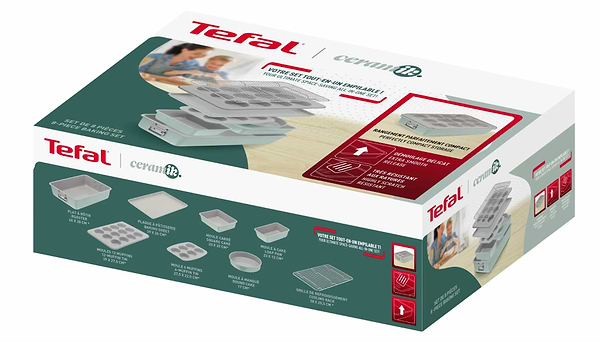 Фото - Набір форм для приготування Tefal J175S804 CERAMIK 8 пр.