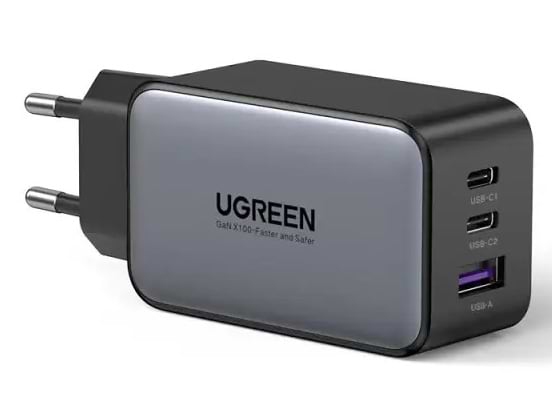 Фото - Уцінка - Мережевий зарядний пристрій UGREEN CD244 USB-A+2xUSB-C 65W GaN Tech Fast Charger Grey (10335)