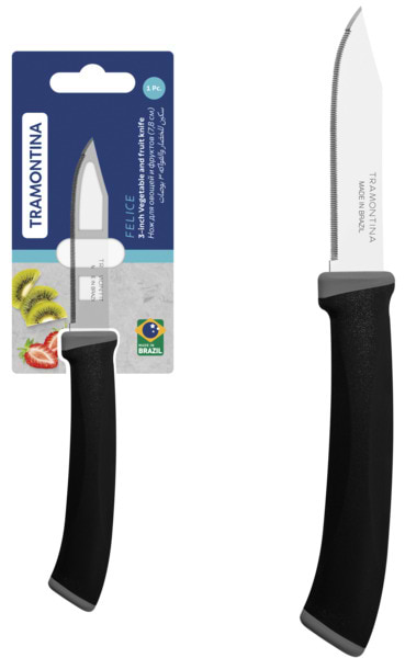 Фото - Нож для овощей Tramontina FELICE Black 7,8 см (23491/103)