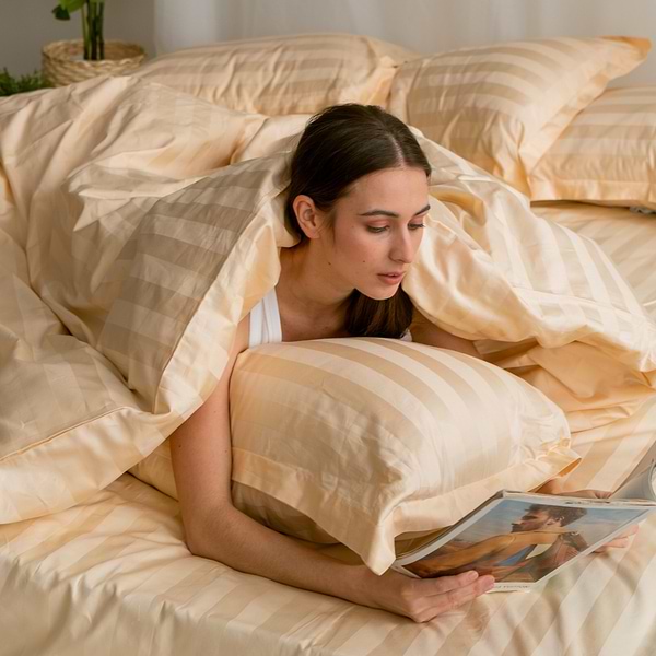 Фото - Комплект постельного белья MirSon Сатин-страйп Carmela 143х210х2 см (2200000037879)