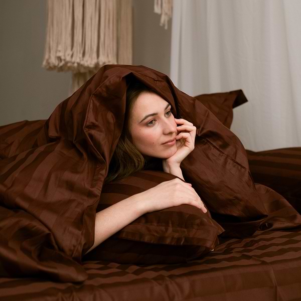 Фото - Комплект постельного белья MirSon Сатин-страйп Lorenzo 143х210 см (2200000019158)