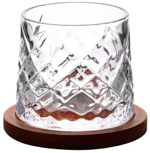 Стакан Viva SHTOX ROMB с бамбук.подст. 280 мл (B060708)