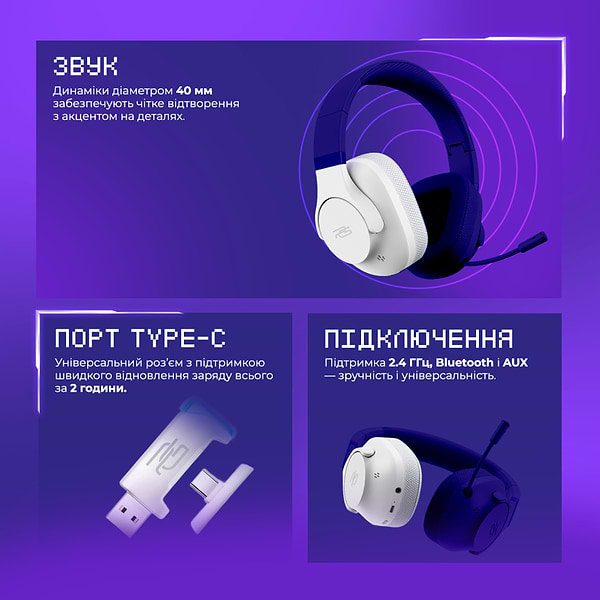 Фото - Гарнитура беспроводная игровая Proove Gaming Bliss Pro APP White (GHBLPPP10002)