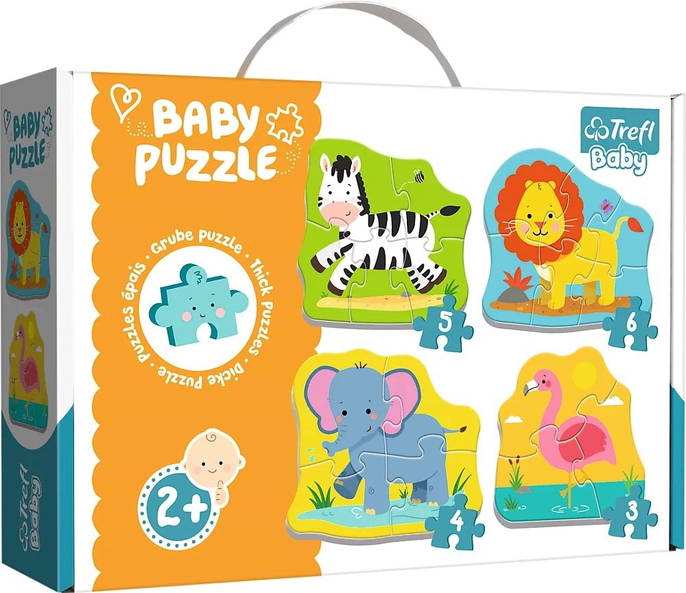 Пазлы (до 2 лет) Trefl "Baby Classic" - Животные на сафари (36073) - Фото 1