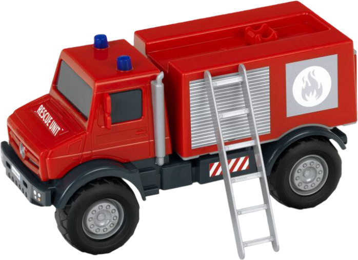 Наземная спецтехника Klein Пожарный автомобиль Unimog с этикеткой (3815)