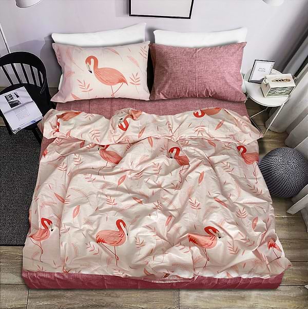Фото - Комплект постельного белья Zastelli Фламинго бязь 2х145х210 Розовый (20643)