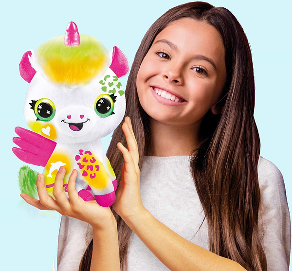 Фото - Набір для декупажу та розпису Canal Toys DIY AIRBRUSH PLUSH - Єдиноріг Неон з фломастерами (AIR024/1)
