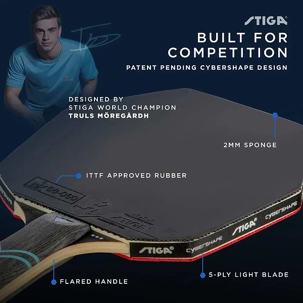 Фото - Ракетка для настольного тенниса Stiga Cybershape Future 3 Star FL (1213-0304-35)