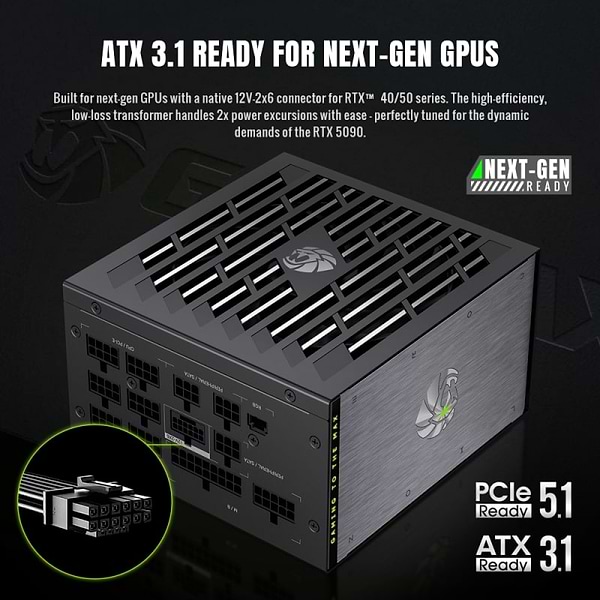 Фото - Блок питания для ПК Gamemax Lion core 1200P