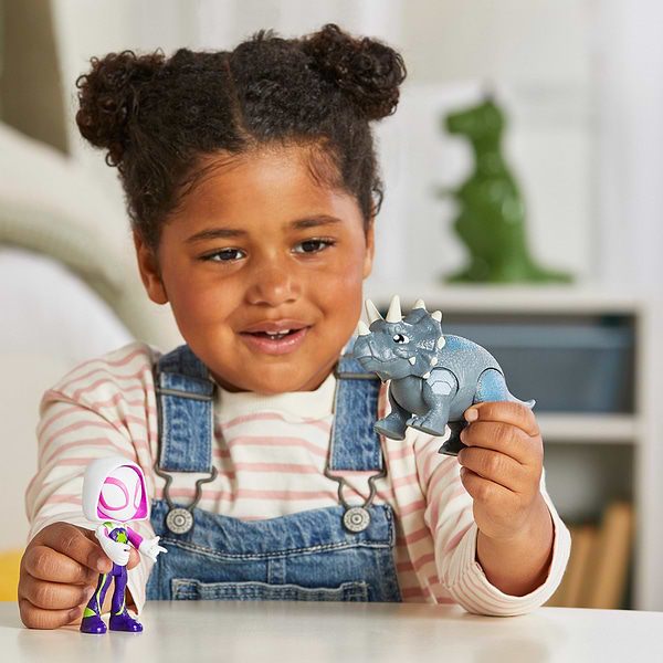 Фото - Колекційні фігурки набір Hasbro Герой та Діно серії Спайді та його дивовижні друзі SAF HERO DINO WEBS GHOST (F9478_G0122)