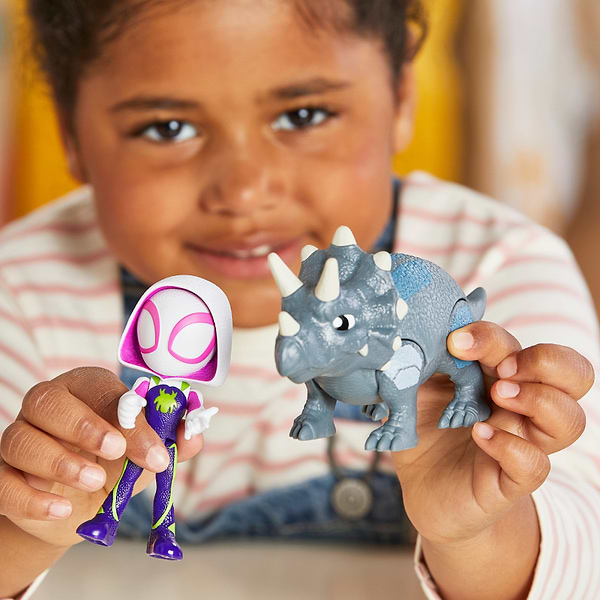 Фото - Колекційні фігурки набір Hasbro Герой та Діно серії Спайді та його дивовижні друзі SAF HERO DINO WEBS GHOST (F9478_G0122)