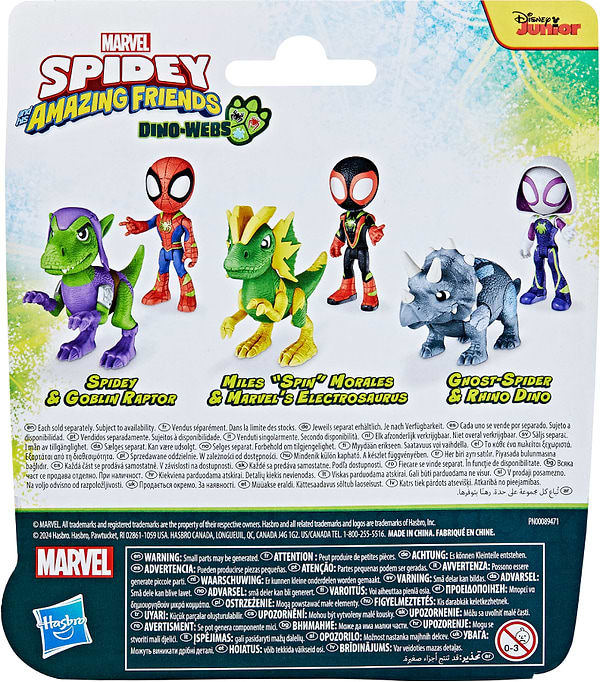 Фото - Колекційні фігурки набір Hasbro Герой та Діно серії Спайді та його дивовижні друзі SAF HERO DINO WEBS GHOST (F9478_G0122)
