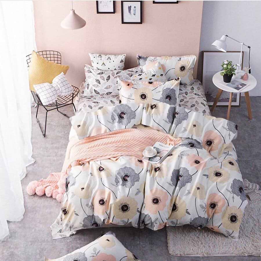 Комплект постельного белья Zastelli Маки бязь 145x210 персиковый (19186) - Фото 1