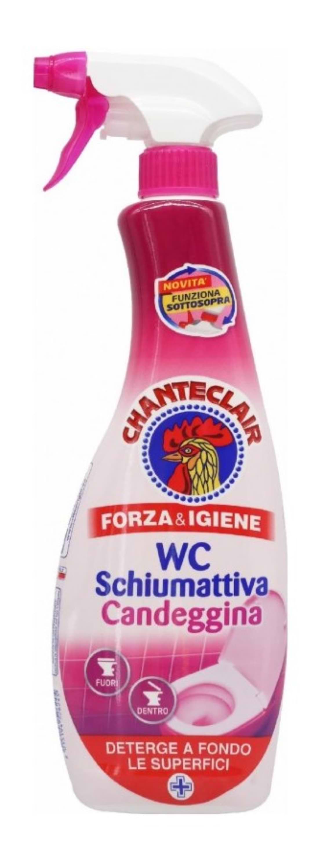 Засіб для чищення унітазу ChanteClair спрей піна з хлором, відбілююча, 625 мл - Фото 1